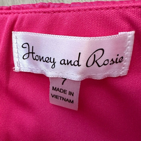 Honey and Rosie Hot Pink Satin Mini Dress Size 7 - Picture 3 of 9